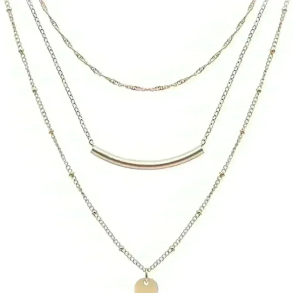 Round Tube Pendant Multi-Layer Necklace - Picture 2 of 2